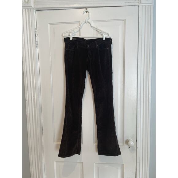 CITIZENS OF HUMANITY Lilah Low Waist Bootcut Velvet Jeans Dark Brown Size 32 - Picture 2 of 6
